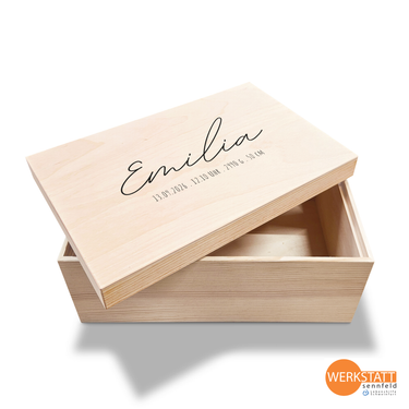 Erinnerungsbox Baby mit Wunschname klein