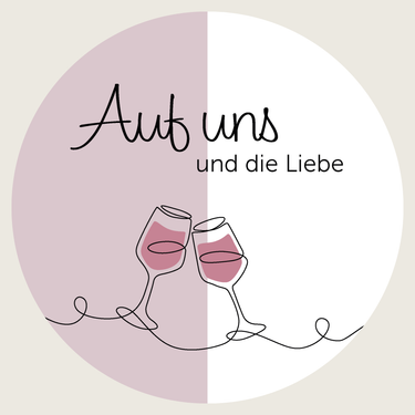 50 Bierdeckel Rund Hochzeit "Auf uns..." - Lila