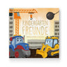 Kindergartenfreunde Buch mit Traktor & Bagger für Kinder, personalisiertes Geschenk mit Baustellenmotiv