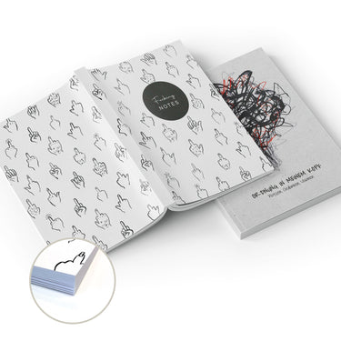 Witziges Notizbuch mit Mittelfinger-Motiv & „Ordnung in meinem Kopf“-Design, ideal als Geschenk