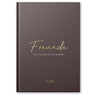 Freunde – Das Freunde Buch zum Ausfüllen, personalisiertes Geschenk mit goldener Schrift auf braunem Cover