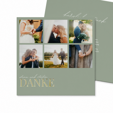 Danksagungskarte Hochzeit "Der große Tag" - Quadrat