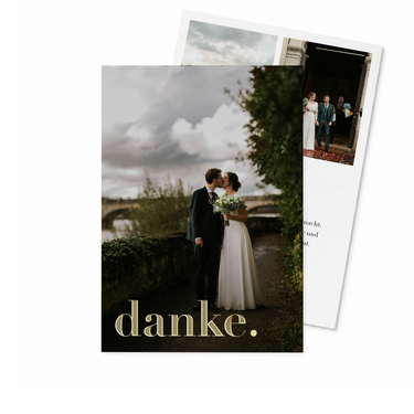 Danksagungskarte Hochzeit "für immer" - Hochformat