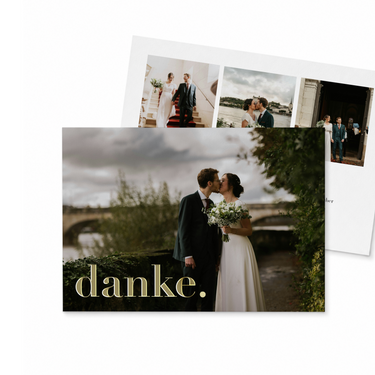 Danksagungskarte Hochzeit "für immer" - Querformat