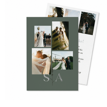 Danksagungskarte Hochzeit "Lavendelzweig" - Hochformat