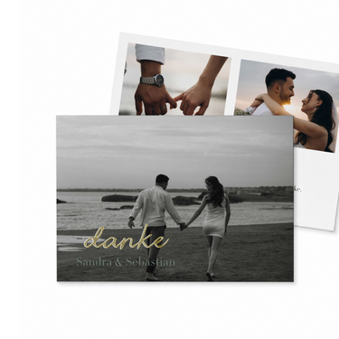 Danksagungskarte Hochzeit "Liebesbrief" - Querformat