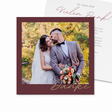 Danksagungskarte Hochzeit "Stilvolle Eleganz" - Quadrat