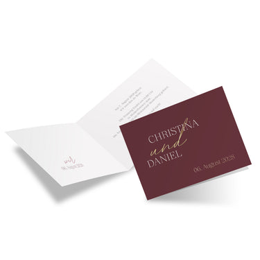 Hochzeitseinladung "Stilvolle Eleganz" - Querformat