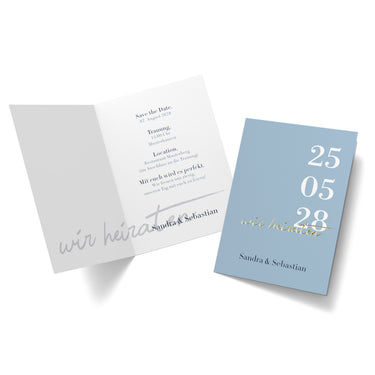 Hochzeitseinladung "Liebesbrief" - Hochformat
