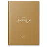 Notizbuch personalisiert mit Name und Text nach Wunsch senfgelb Hardcover