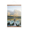Wandbild mit Vater und Kind am See, Booten & Bergen – perfekt als personalisiertes Geschenk