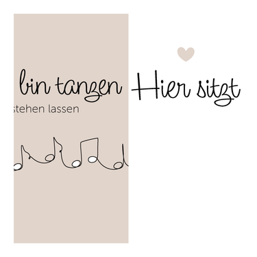 50 Bierdeckel Eckig Hochzeit "Ich bin tanzen..." / "Hier sitzt"- Beige
