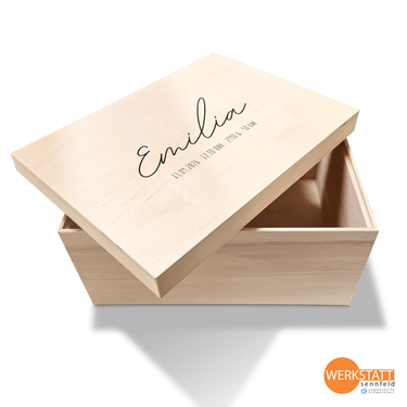 Erinnerungsbox Baby mit Wunschname groß