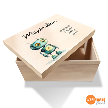 Erinnerungsbox Baby personalisiert groß
- Roboter