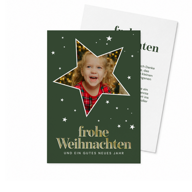 Weihnachtskarte "Sternenhimmel" - Postkarte hoch
