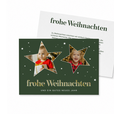 Weihnachtskarte "Sternenhimmel" - Postkarte quer