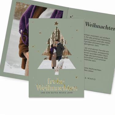 Weihnachtskarte "Tannenduft" - Klappkarte hoch