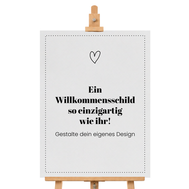 Willkommensschild Hochzeit selbst gestalten