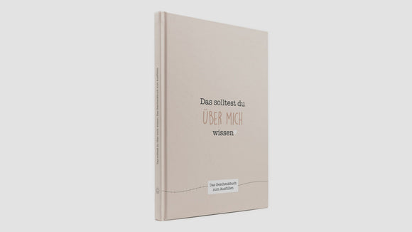 Das solltest du über mich wissen Geschenkbuch zum Ausfüllen