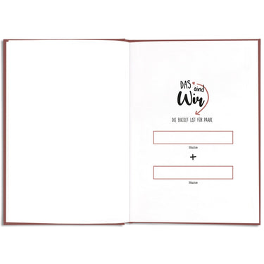 Bucket List Buch für Paare - Cupcakes & Kisses - Pärchenbuch