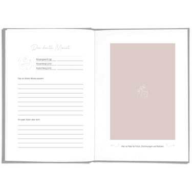 LEAF & GOLD Dein erstes Jahr Babybuch - Cupcakes & Kisses