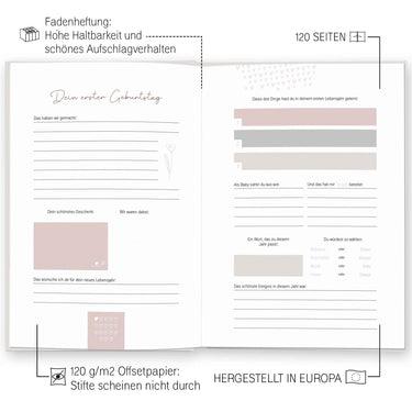 LEAF & GOLD Erinnerungsalbum - Cupcakes & Kisses